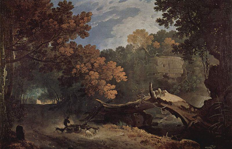 Richard Wilson Ariccia, umgesturtzter Baum oil painting image